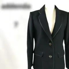 addenda アデンダ レナウン<S> テーラードジャケット 黒 WOOL う