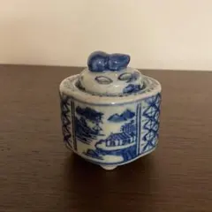 染付 豆香炉 陶磁器　四足香炉　工芸品　茶道具　高橋道八　お値下げ中のサムネイル