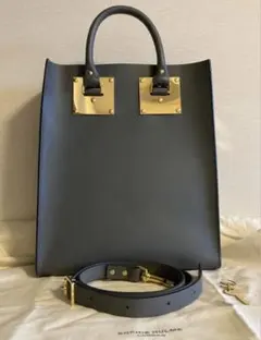 【SOPHIE HULME 】ソフィーヒュルム　バッグ黒 ソフィーヒュルム ハンドバッグ 2way レザー ショルダー