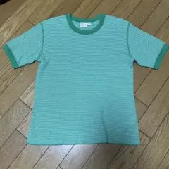 BEAMS BOY Healthknit ボーダー 半袖Tシャツ グリーン Sのサムネイル