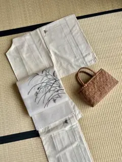 洗える着物 夏着物 単衣 絽 紅型風通 花鳥風景 - メルカリ