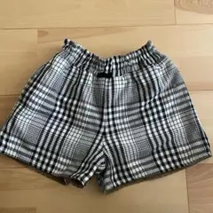 チェック柄コットンリバーシブルショートパンツM