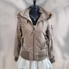 00s y2k ミリタリージャケット ファー 平成ギャル グランジ 短丈