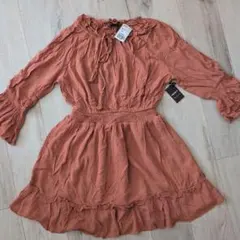 FOREVER 21 WOVEN DRESS AMBER　Mサイズ