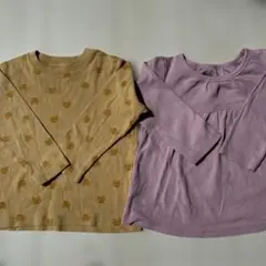 100 ユニクロ　まとめ売り　長袖カットソー　2点セット　長袖Tシャツ
