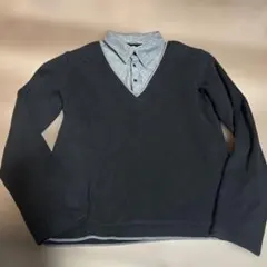 COMME CA ISM Vネック重ね着風トップス 150A