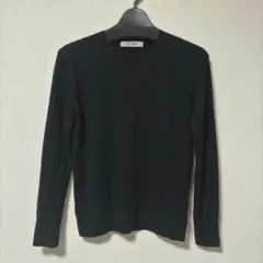 NANO universe ナノ・ユニバース リブ編みクルーネックニット