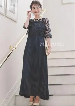 MELROSE オケージョンドレス パーティー ワンピース ネイビー M 結婚式