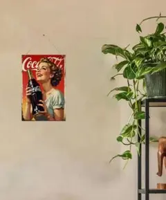 Coca Cola ヴィンテージ風 木製看板 プレート