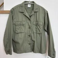 ニコアンド ミリタリージャケット カーキ 4 綿100