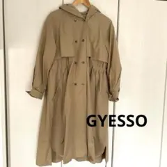 GYESSO フード付き　トレンチコート　ダブル