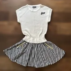 JENNI love 半袖ワンピース ホワイト/ブラック