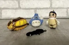 【未使用品】スタジオジブリ フロッキングキーチェーン キーホルダー 4個セット