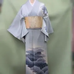 6103］色無地 未使用 一つ紋 剣片喰 正絹 着物 袷 - メルカリ