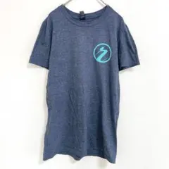 半袖 Tシャツ【S】クルーネック ロゴプリント 紺 ポリエステル 綿のサムネイル