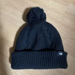 The North Face ポンポン付きニット帽 黒