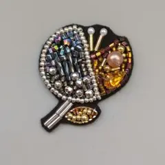 ビーズ刺繍ブローチ　No.71
