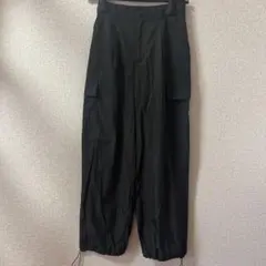 ブラック カーゴワイドパンツ　M