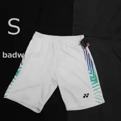 新品/S/ヨネックス/白/海外モデル/ハーフパンツ/ショートパンツ/69