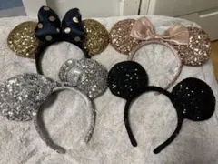 ミッキー・ミニー耳カチューシャセット