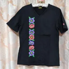 FEILER フェイラー　花柄Tシャツ　ブラック