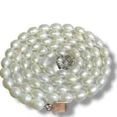 淡水パール ネックレス SILVER刻印 金具 パール アクセサリー