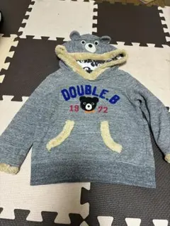 DOUBLE.B フード付きトレーナー 90 グレー