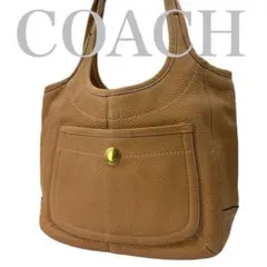 【美品】COACH エルゴ トートバッグ オールレザー ベージュ 本革　536
