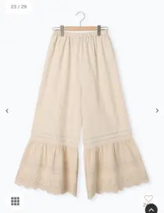 サマンサモスモス　カット切替ペチパンツ　ベージュ　インナーパンツ　ナチュラル