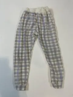 Lycée mine キッズ チェック柄ロングパンツ 140cm