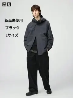 UNIQLOUコーデュロイユーティリティパンツ黒Lサイズブラック　ユニクロユー