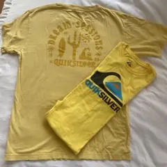 お値下げ❣️QUIKSILVER イエロー Tシャツ 2枚セット