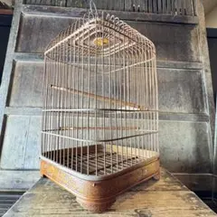 カ*イ様 中国 鳥かご 竹細工 彫刻入り アンティーク 古美術のサムネイル