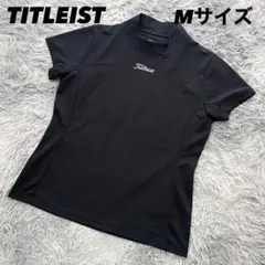 美品　タイトリスト　モックネック　半袖シャツ　カットソー　ブラック　Mサイズ