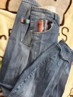 チチカカ　デニムパンツ　刺繍 Ｌ