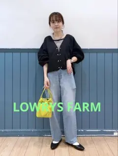 LOWRYS FARM キルトカーディガン バルーンスリーブ