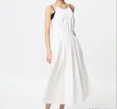 UNIQLO ホルターネック ロングワンピース ホワイト