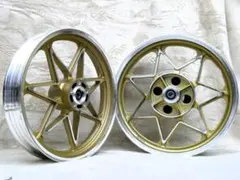 ゼファー400用 純正 5本スポークホイール 前後セット ゴールド塗装済