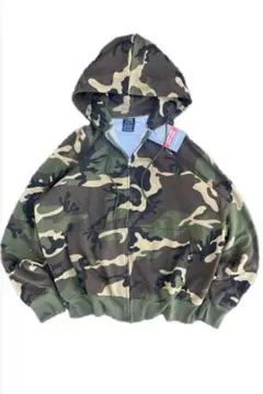 迷彩 ジップパーカー
