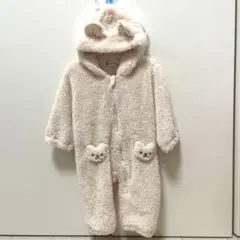 くまフード付きロンパース 70-80cm 着ぐるみ