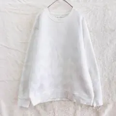 ABAHOUSE ecru スウェット　トップス　裏起毛　模様　白　メンズ　48