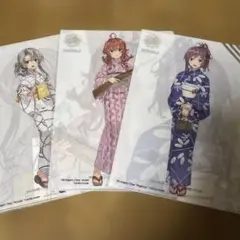艦これ ローソン限定 クリアファイル 3枚セット 浴衣　野分 嵐 萩風 非売品