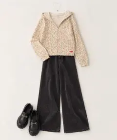 UNIQLO GreenGate コラボ 花柄 ジップアップパーカー