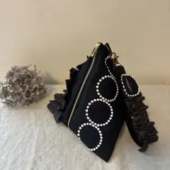 ミナペルホネン＊お出かけ三角ポーチ＊ハンドメイド
