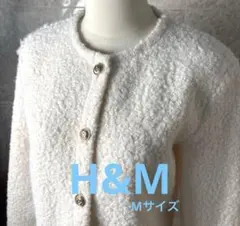 H &M ブークレノーカラージャケット アイボリー