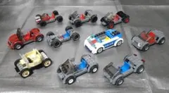 ◇レゴ　車　10台　タイヤ　ホイール　椅子　ハンドル　まとめ売り　パーツ取りに