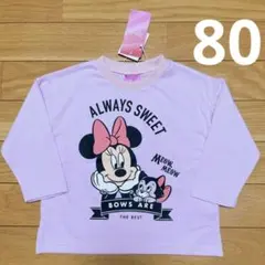 【新品】ミニーちゃん&フィガロ　長袖シャツ　ロンT 女の子　80