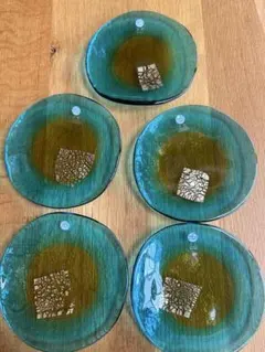 津軽びいどろ　食器　5枚セットのサムネイル