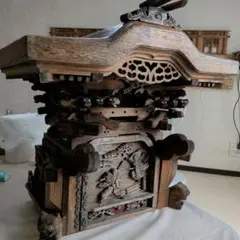 ミニだんじり 三枚板 ミニ彫刻 - メルカリ