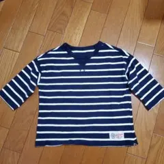 ネイビーとホワイトストライプ Tシャツ